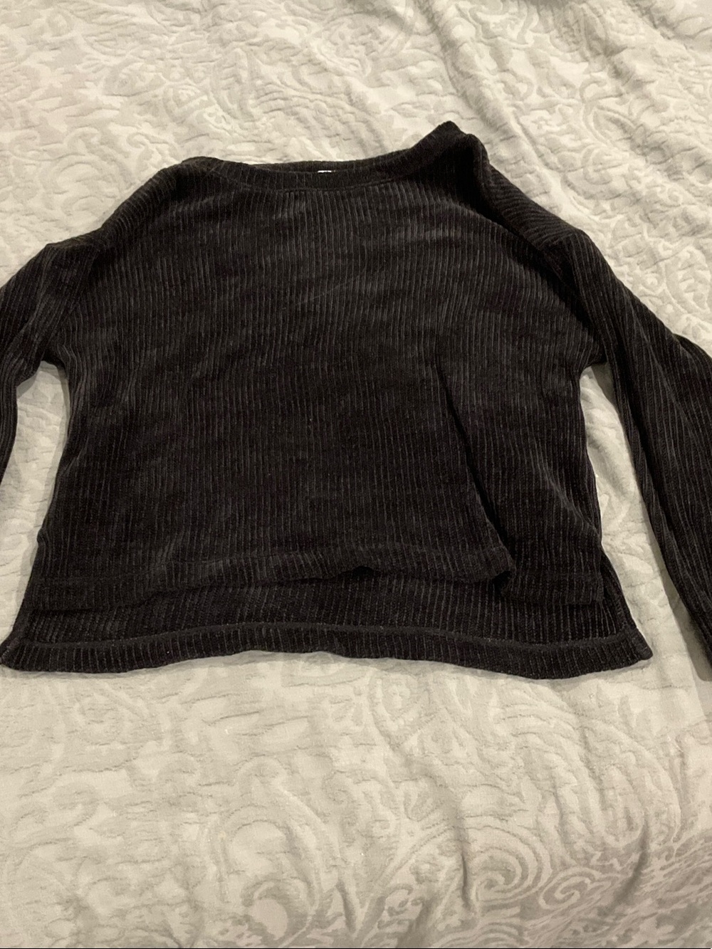 Old Navy Black Ribbed Crewneck Sweater